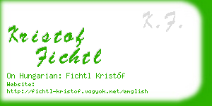 kristof fichtl business card